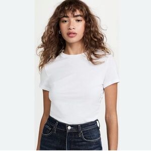 Theory Ruched White Tee